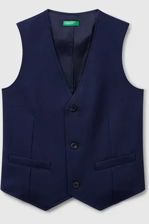 Benetton Chaleco Forrado Con Botones