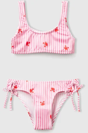 Benetton Bañador Bikini Rayas Cangrejos