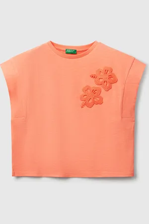 Benetton Camiseta Con Parche De Macramé