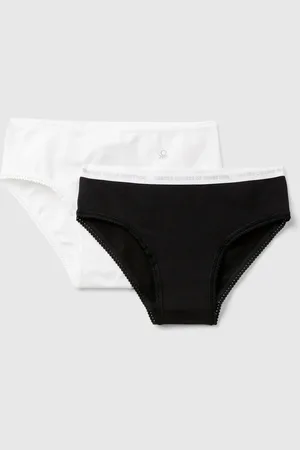 Benetton Dos Braguitas De Algodón Elástico