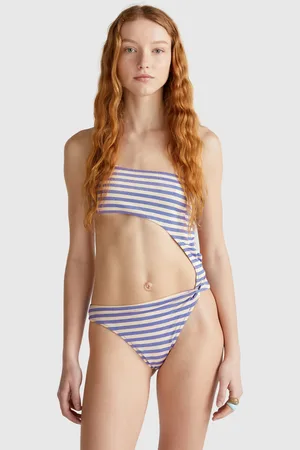 Benetton Bañador De Una Pieza A Rayas Con Lúrex