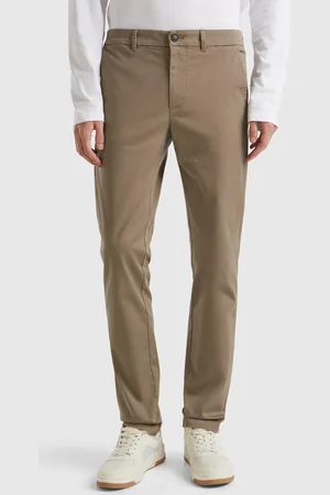 Benetton Chinos Slim Fit De Algodón Elástico
