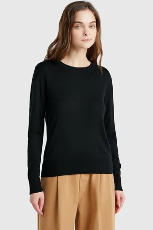 Benetton Camisa De Manga Larga En Mezcla De Seda