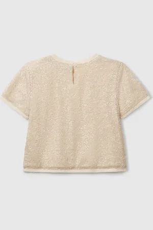 Benetton Top Con Lentejuelas