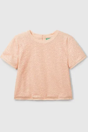 Benetton Top Con Lentejuelas