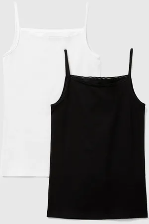 Benetton Dos Chalecos Interiores De Algodón Elástico.