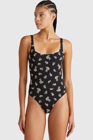 Benetton Bañador De Una Pieza Con Estampado Coral.