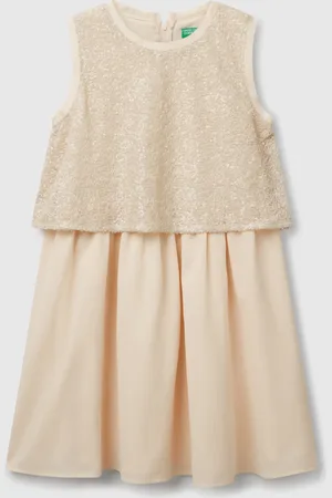 Benetton Vestido Con Lentejuelas