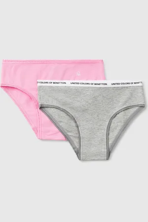 Benetton Dos Braguitas De Algodón Elástico
