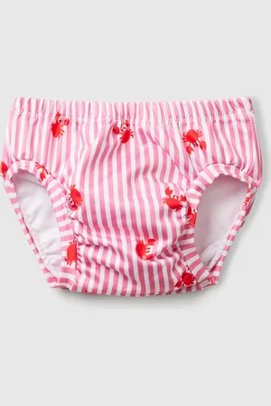 Benetton Braguita De Bañador A Rayas Con Cangrejos