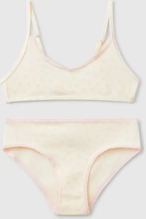 Benetton Conjunto Sujetador Y Braguita Flores