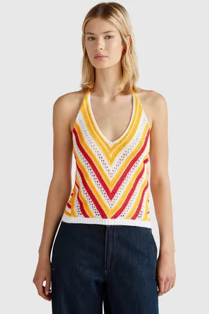 Benetton Top De Rayas De Crochet