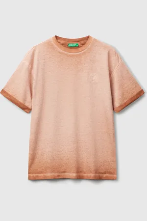 Benetton Camiseta Over Fit Con Bordado