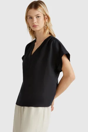Benetton Blusa De Puro Lino