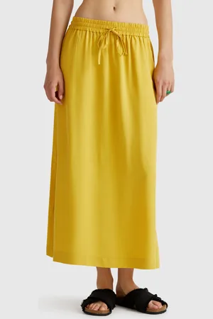 Benetton Falda Midi Fluida
