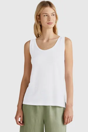Benetton Camiseta De Tirantes De Puro Lino