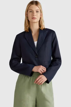 Benetton Chaqueta Corta De Puro Lino