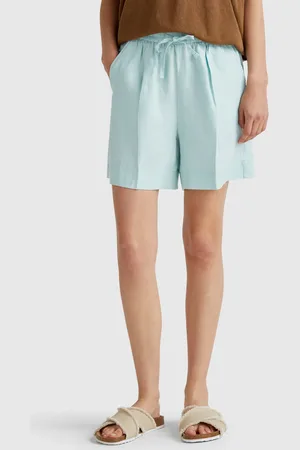 Benetton Short De Puro Lino Con Cordón