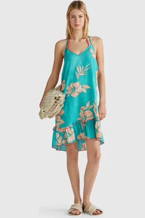 Benetton Vestido Con Estampado De Flores
