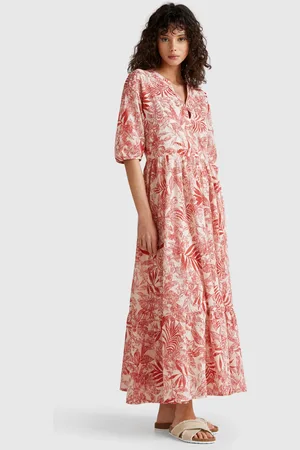 Benetton Vestido Estampado Tropical
