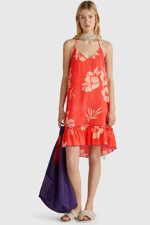 Benetton Vestido Con Estampado De Flores