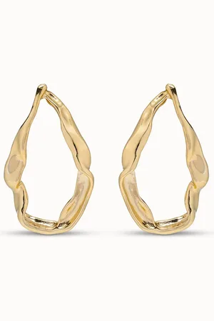 UNO de 50 Pendientes maxi de eslabones bañados en oro de 18k