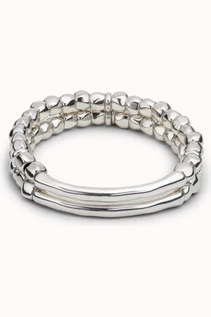 UNO de 50 Pulsera bañada en plata de ley