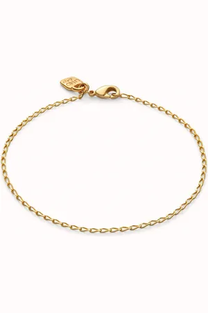 UNO de 50 Pulsera con eslabones obalados bañada en oro 18k.