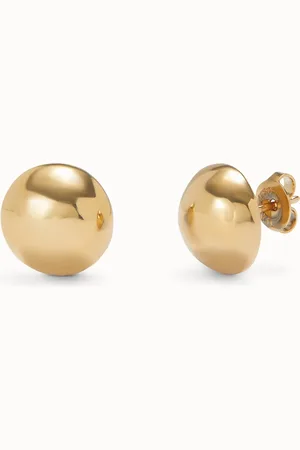 UNO de 50 Pendientes bañados en oro 18k en forma de bola