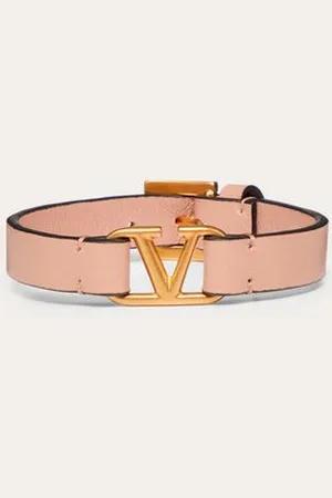 VALENTINO GARAVANI PULSERA VLOGO SIGNATURE DE PIEL DE BECERRO Mujer UNI