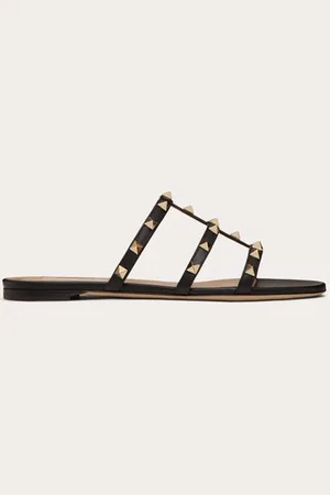 VALENTINO GARAVANI SANDALIAS PLANAS DE PALA ROCKSTUD Mujer 34.5