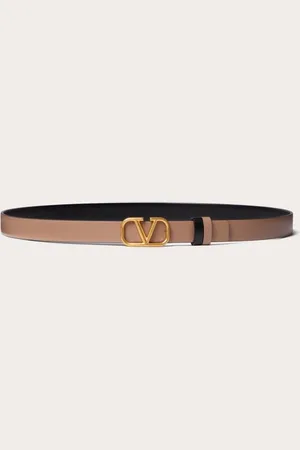 VALENTINO GARAVANI CINTURÓN REVERSIBLE VLOGO SIGNATURE DE PIEL DE BECERRO BRILLANTE DE 20 MM Mujer 065
