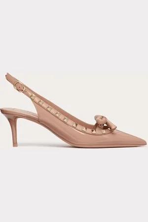 VALENTINO GARAVANI ZAPATO ROCKSTUD DE CHAROL CON CORREA TRASERA, MOÑO Y TACÓN DE 60 MM Mujer 35.5