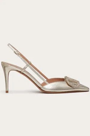 VALENTINO GARAVANI ZAPATOS DE SALÓN DESTALONADOS VLOGO GLOW DE NAPA LAMINADA CON TACÓN DE 80 MM Mujer 34.5