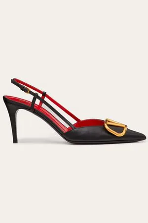 VALENTINO GARAVANI Salones destalonados VLogo Signature de piel de becerro con tacón de 80 mm Mujer 34.5