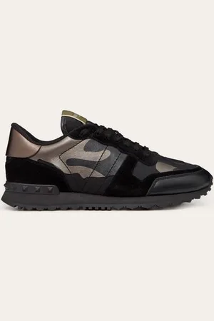 VALENTINO GARAVANI SNEAKERS ROCKRUNNER CAMUFLAJE NOIR LAMINADA Hombre 38