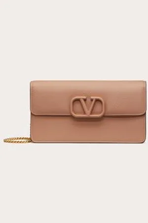 VALENTINO GARAVANI CARTERA CON CADENA VLOGO SIGNATURE DE PIEL DE BECERRO GRANULADA Mujer UNI