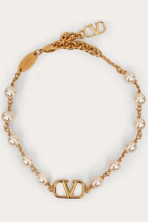 VALENTINO GARAVANI PULSERA VLOGO SIGNATURE CON PERLAS Mujer UNI