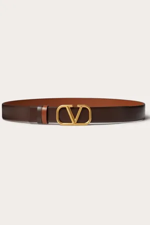 VALENTINO GARAVANI CINTURÓN REVERSIBLE VLOGO SIGNATURE DE PIEL DE BECERRO DE 30 MM Hombre 090