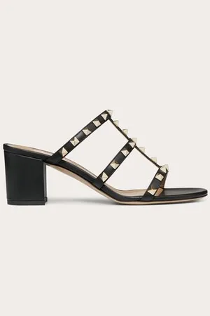 VALENTINO GARAVANI SANDALIAS DE PALA ROCKSTUD DE BECERRO 60 MM Mujer 34.5