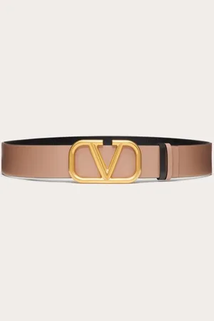 VALENTINO GARAVANI CINTURÓN REVERSIBLE VLOGO SIGNATURE DE PIEL DE BECERRO BRILLANTE DE 40 MM Mujer 065