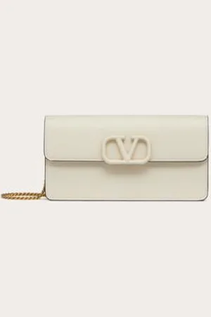 VALENTINO GARAVANI CARTERA CON CADENA VLOGO SIGNATURE DE PIEL DE BECERRO GRANULADA Mujer UNI