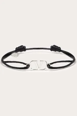 VALENTINO GARAVANI PULSERA VLOGO SIGNATURE DE ALGODÓN Hombre UNI