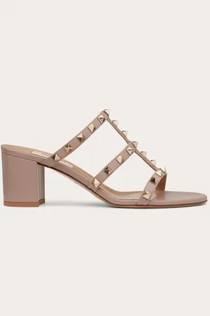 VALENTINO GARAVANI SANDALIAS DE PALA ROCKSTUD DE BECERRO 60 MM Mujer 34.5