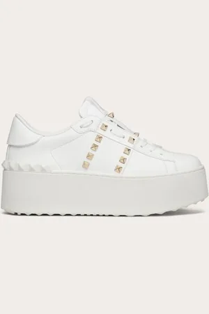 VALENTINO GARAVANI ZAPATILLA DEPORTIVA FLATFORM ROCKSTUD UNTITLED DE CUERO DE BECERRO Mujer 34