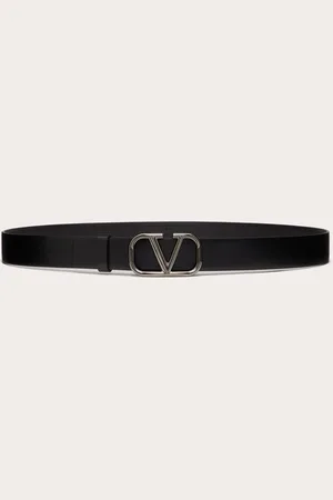 VALENTINO GARAVANI CINTURÓN VLOGO SIGNATURE DE PIEL DE BECERRO DE 30 MM DE ANCHO Hombre 085