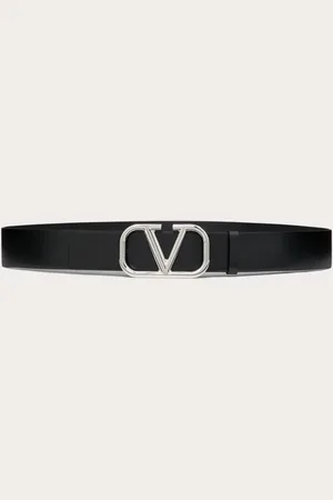 VALENTINO GARAVANI CINTURÓN VLOGO SIGNATURE DE PIEL DE BECERRO DE 40 MM DE ANCHO Hombre 090