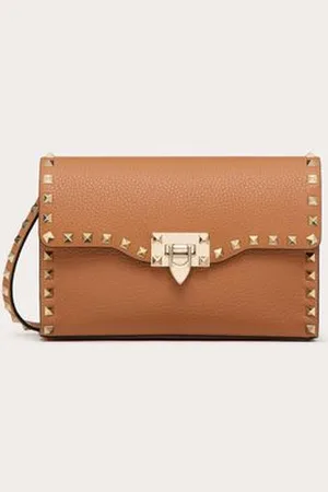 VALENTINO GARAVANI BOLSO BANDOLERA PEQUEÑO ROCKSTUD DE PIEL DE BECERRO GRANULADA Mujer UNI