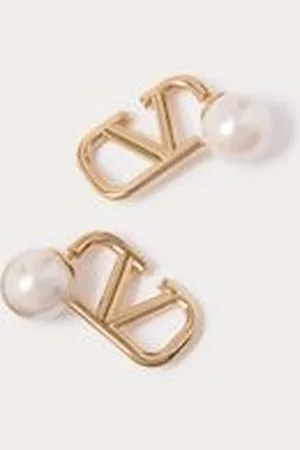 VALENTINO GARAVANI PENDIENTES VLOGO SIGNATURE DE METAL Y RESINA Mujer UNI