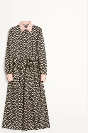 VALENTINO VESTIDO MIDI DE SARGA TOUTE LA V Mujer 36